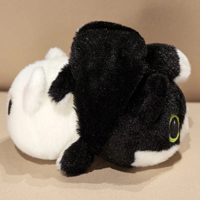 30 cm Flip Kat Pluche Kussen Grote Ogen Cartoon Dier Liggende Pop Oranje Wit Siamese Grijs Zwart Omgekeerd Plushie Gift