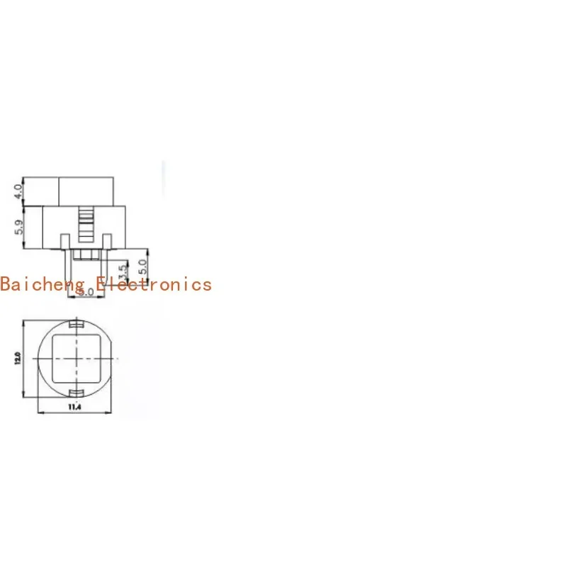 10PCS Direct insertion 4-pin 12 * 11.5 touch button circular micro button switch micro movement
