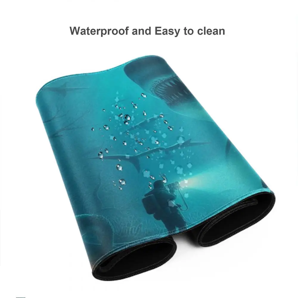 Tapis de souris requin océan 500x1000mm grand tapis de souris de jeu Gamer XL tapis de clavier Otaku en caoutchouc tapis de bureau pour ordinateur portable