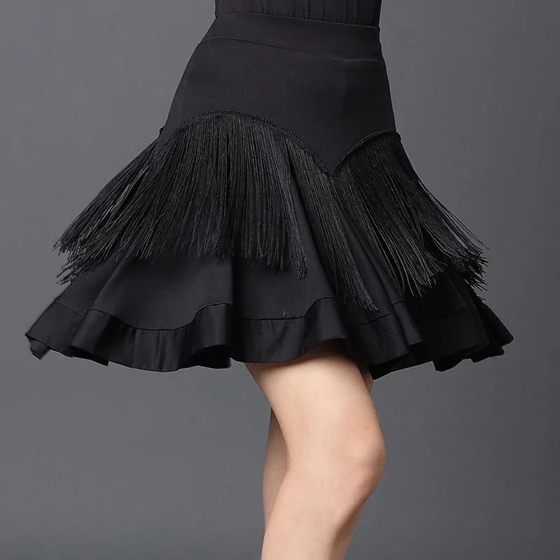 New Fringe Latin Dance Skirt Women Square Dance Costume Tassel Skirt Competition Performance Swing Skirt Practice Costume