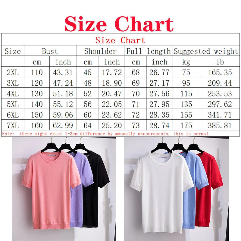 Large Size Women Clothing Solid Ice Silk Knitted T Shirt Women Cool Show Thin 150kg Short Sleeve T-shirt Women Oversized T Shirt