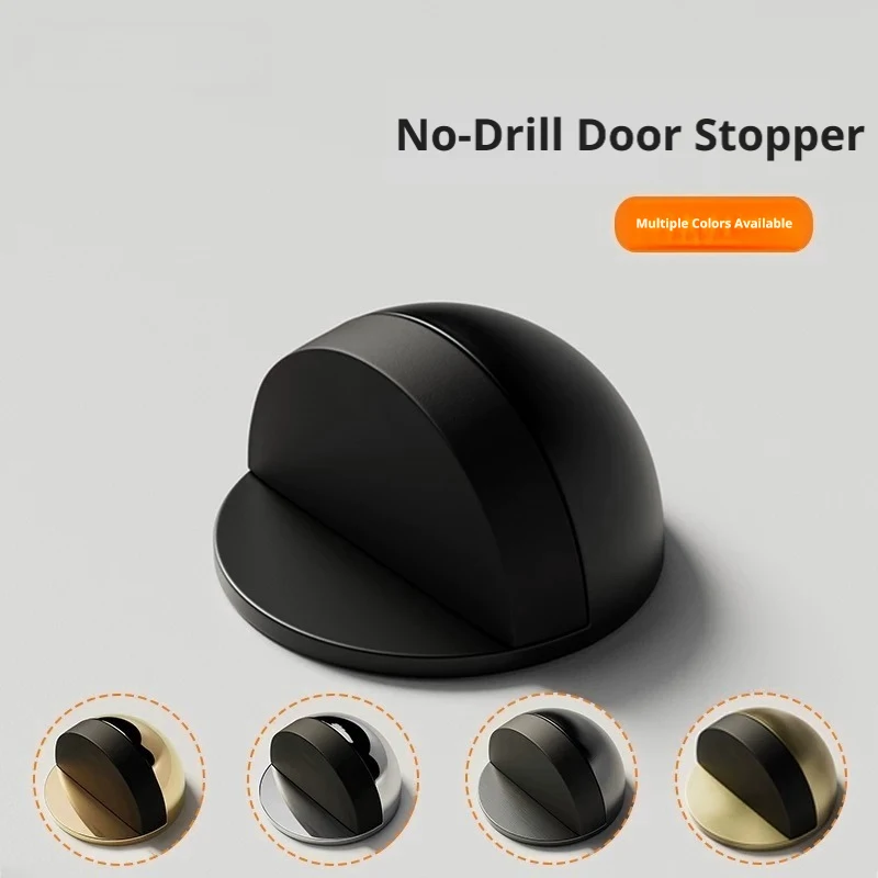 Silicone Buffer Door Bumper Anti-Collision Silent Stainless Steel Non-Perforated Floor Mounted Turtle Top Limiters for Home Safe