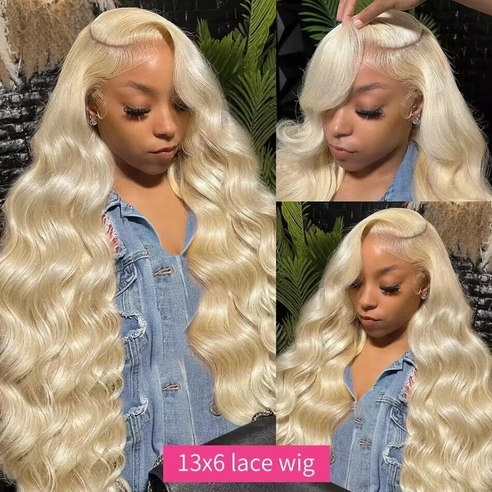 250 Density 613 Honey Blonde 13x4 Body Wave Lace Frontal Wig Water Wave 13x6 HD Transparent Lace Front Human Hair Wigs