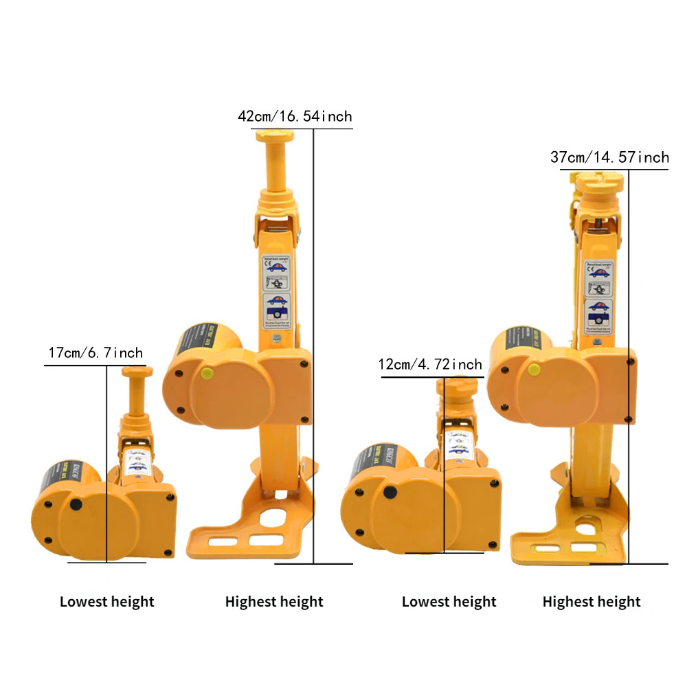 Adjustable Lifting Height Electric Car Scissor Jack 12V Vehicle Lifter 2T/3Ton Auto Emergency Tire Change Lifting Equipment