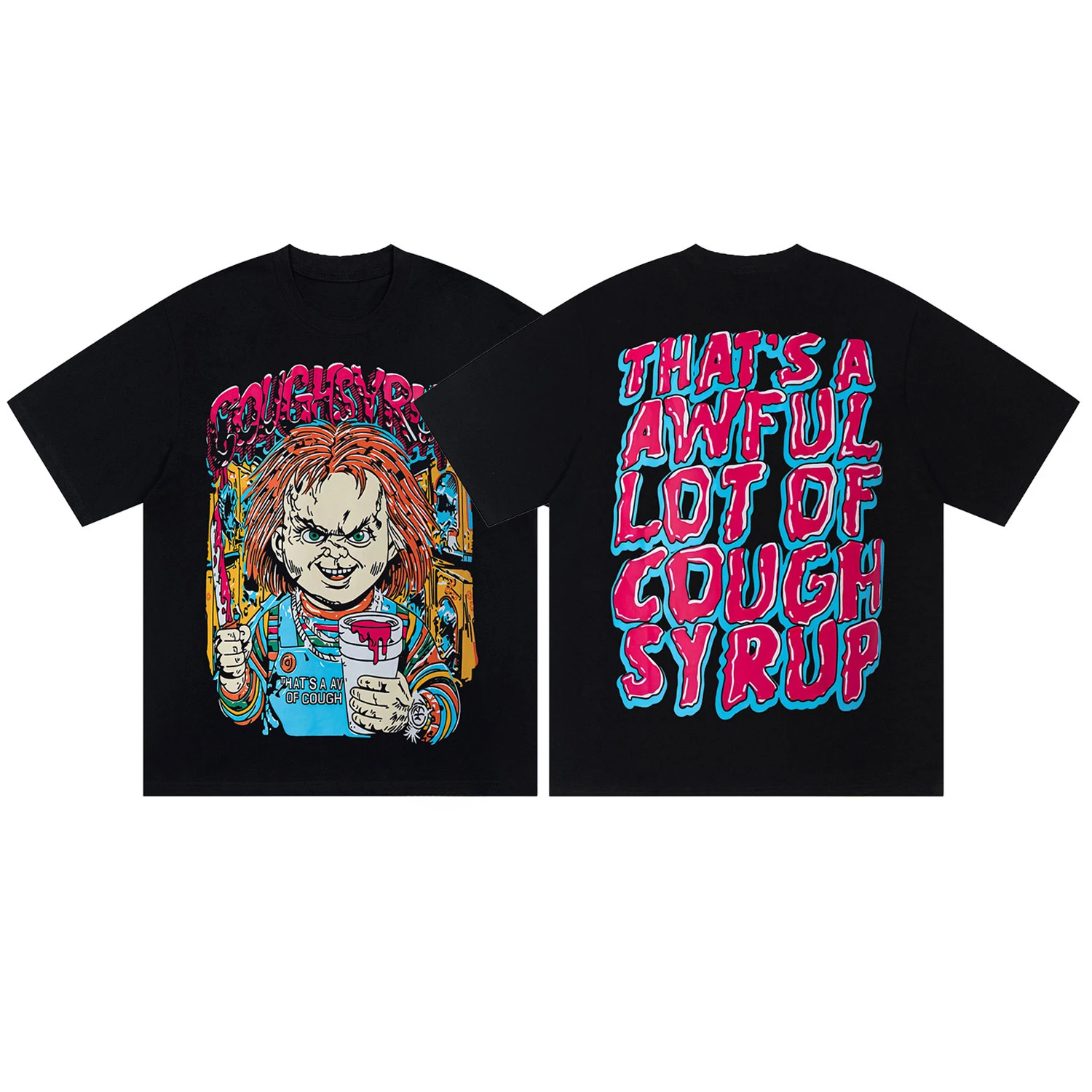Y2k Summer That A Lot of Awful Cough Syrup American-style High Street Short-sleeved T-shirt Both Men and Women Cotton T Shirt