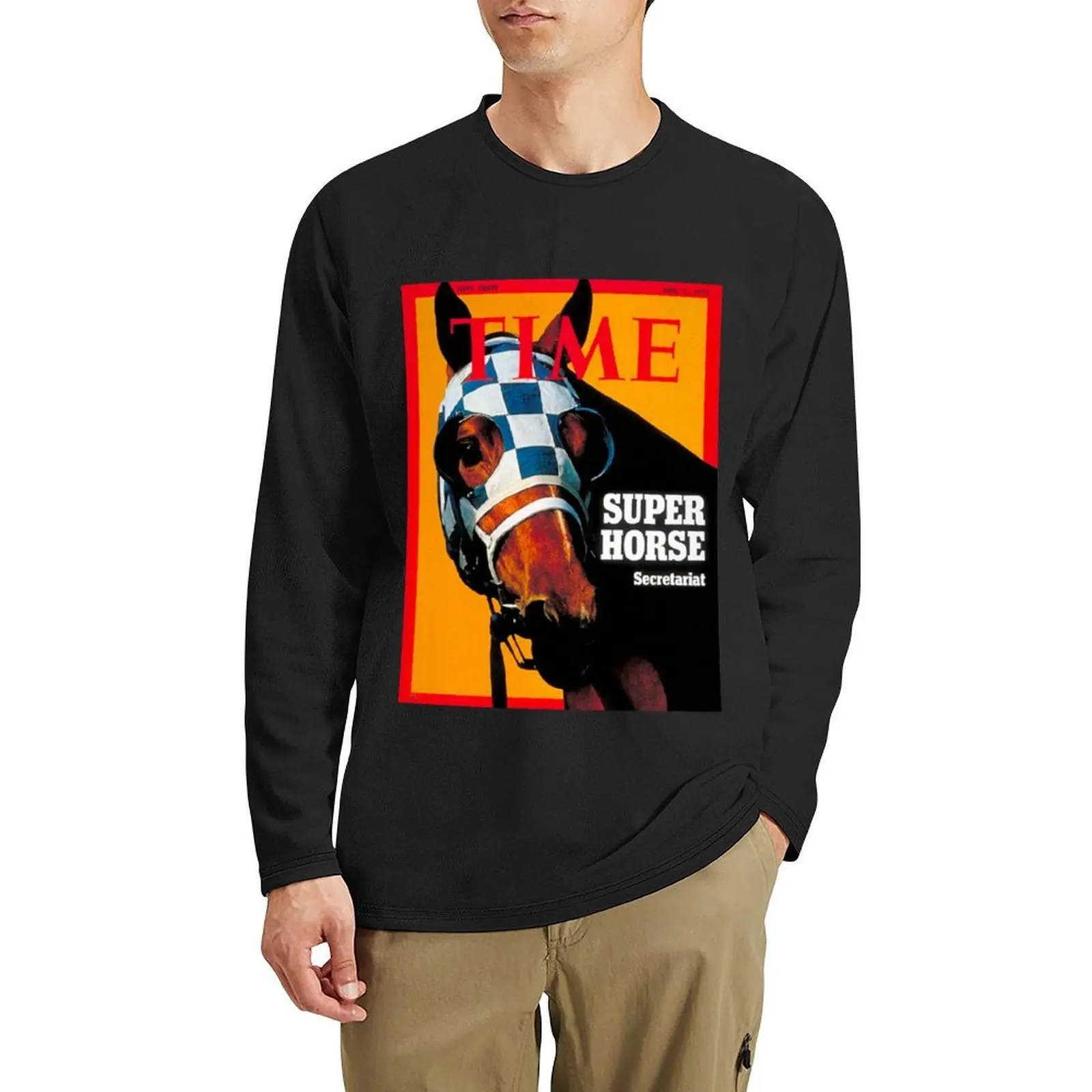 

Secretariat Time Magazine Cover 1973 Long T-Shirt funny t shirt cute tops black t shirts quick drying shirt mens cotton t shirts