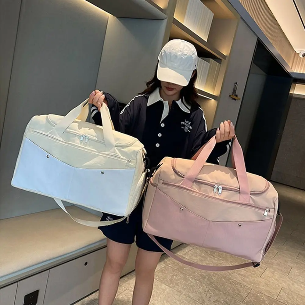 

Durable Oxford Cloth Sports Holdall Lightweight Waterproof Gym Bag Shoulder Strap Overnight Bag Travel Use