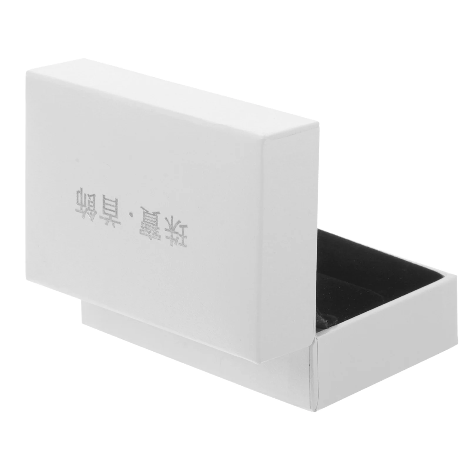 

Rectangle White Cardboard Ring Gift Box 7 5x5x3 5CM Double Rings Jewelry Case Lightweight Storage Box for Couple Rings Wedding