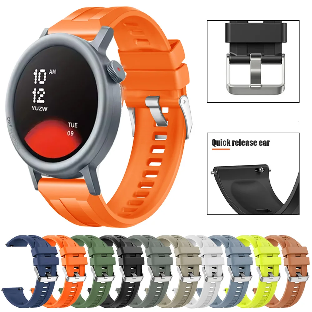 حزام ساعة من السيليكون لساعة CMF Pro 2 حزام رياضي قابل للتنفس لساعة Xiaomi Watch 2 Pro S4 S3 S2 S1 22 مللي متر حزام ساعة ذكية عالمي