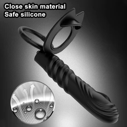 10 Frequency Double Penetration Anal Plug Dildo Butt Plug Vibrators for Women Men Strap on Penis Vagina Plug Sex Toys for Women