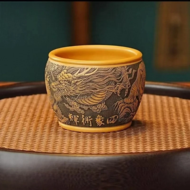 160ml Yixing Purple Clay Dragon Phoenix Tiger Tortoise Teacup Zen Tea Bowl Jug Tea-tasting Smelling Cup Chazhan Master Cups Cha