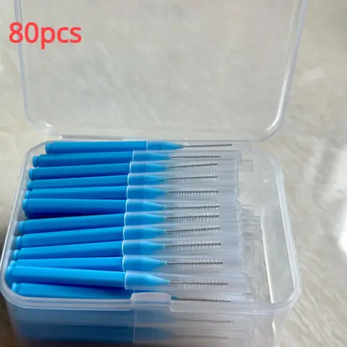 30/80/150/160Pcs I-type push pull interdental brush 0.6-1.5Mm Cleaning Between Teeth Oral Care Orthodontic I Shape Tooth Floss - Image 12
