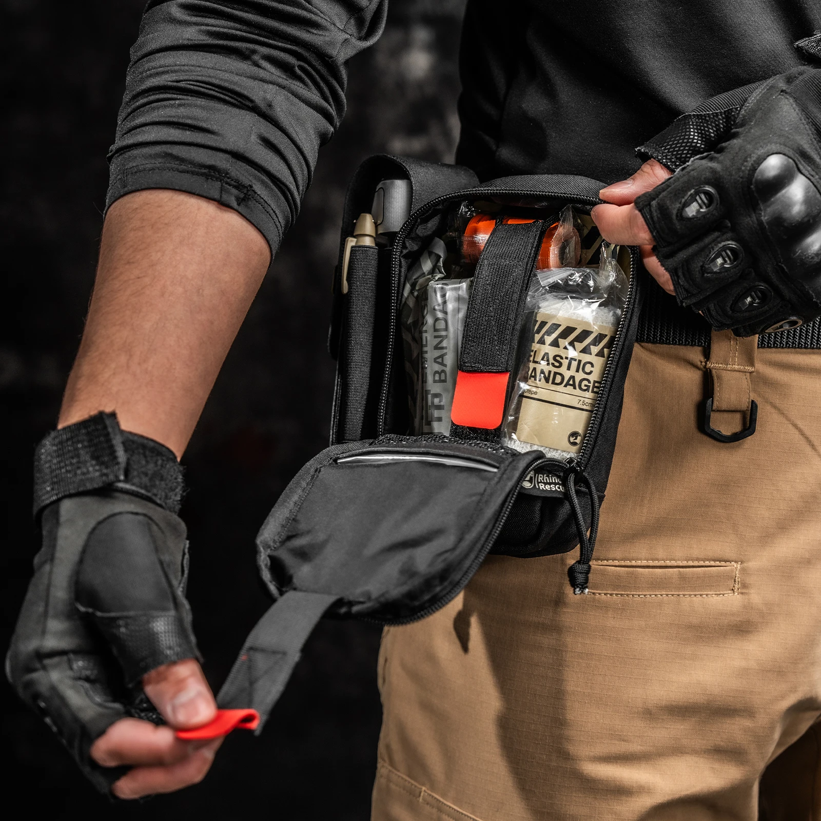 rhino-rescue-fanny-pack-first-aid-kit-compact-emergency-pouch-with-molle-quick-release-for-outdoor-camping-hiking-ifak