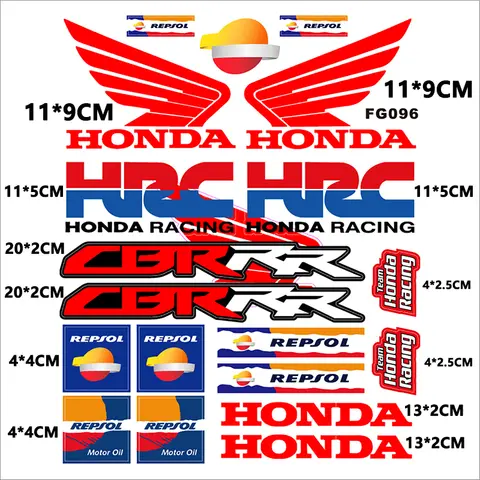10 best sales honda motorcycle stickers - №2