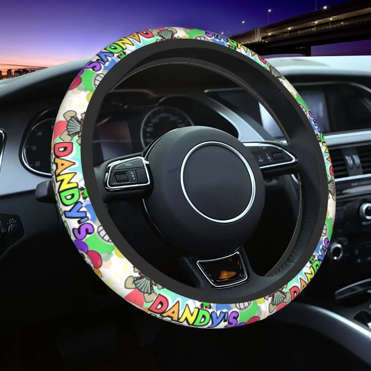 

Car Steering Wheel Cover Dandys World Cartoon Braid On The Steering Wheel Cover Car-styling Suitable Steering-Wheel Accessories