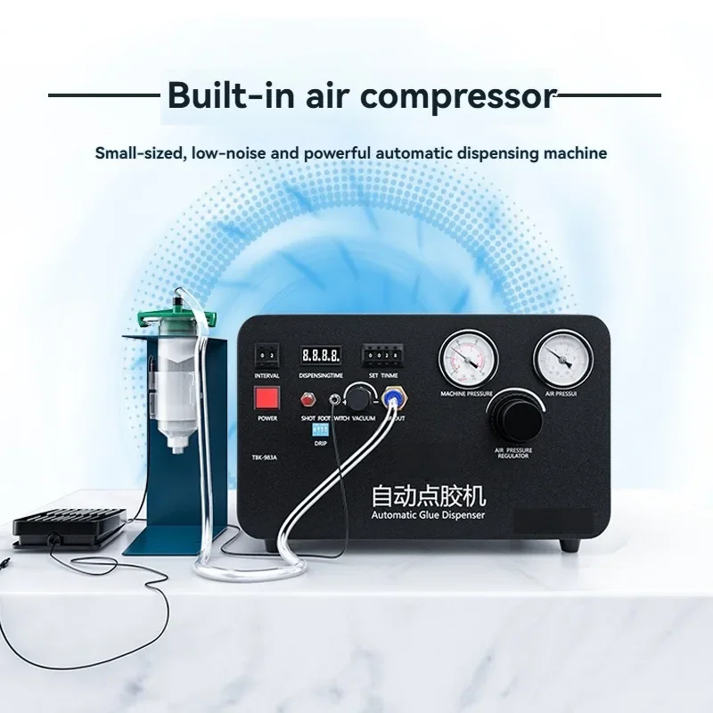 220V Silent Fully Automatic Dispensing Machine Liquid Dispensing Machine Suitable for Mobile Phone IPhone Repair Air Compressor