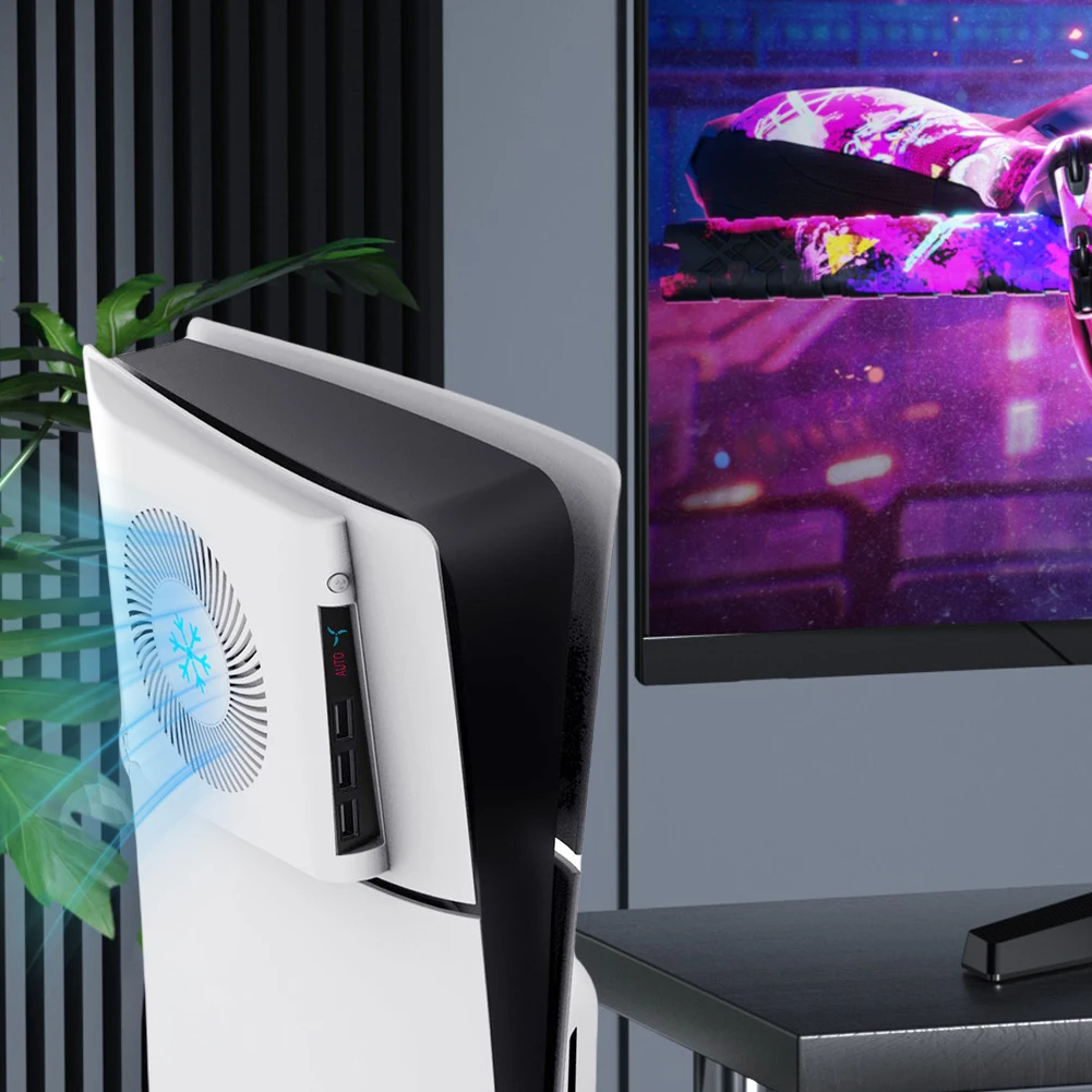 

For Slim Console Cooling Fan Side-Mounted Cooling Fan Console Quiet Cooler Console Cooler for Playstation 5 Slim Accessories