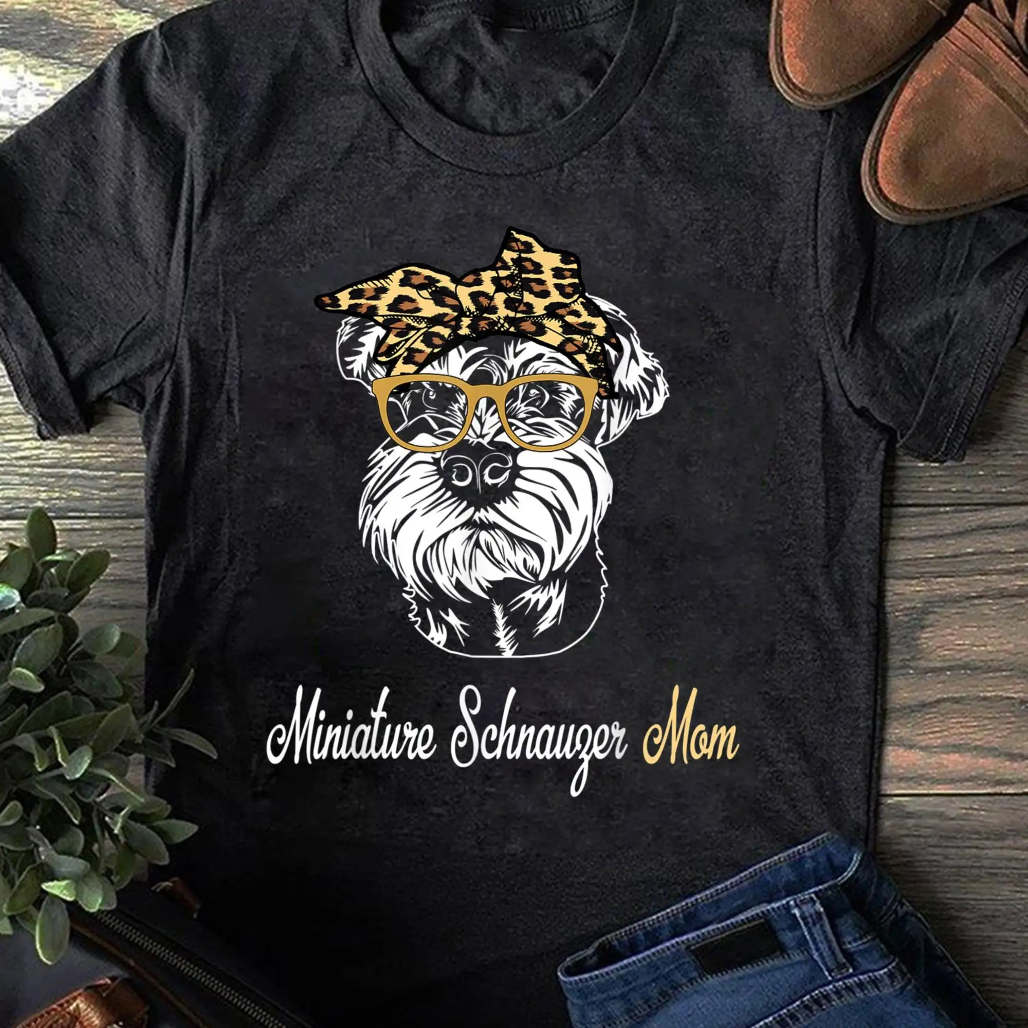 Birthday and Mother's day Miniature Schnauzer Mom for Dog Lovers Funny Sweater