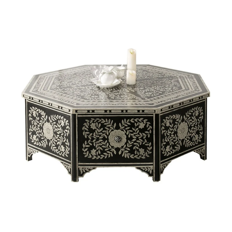 

Storage rhombus edge table hand painted tea table coffee coffee table