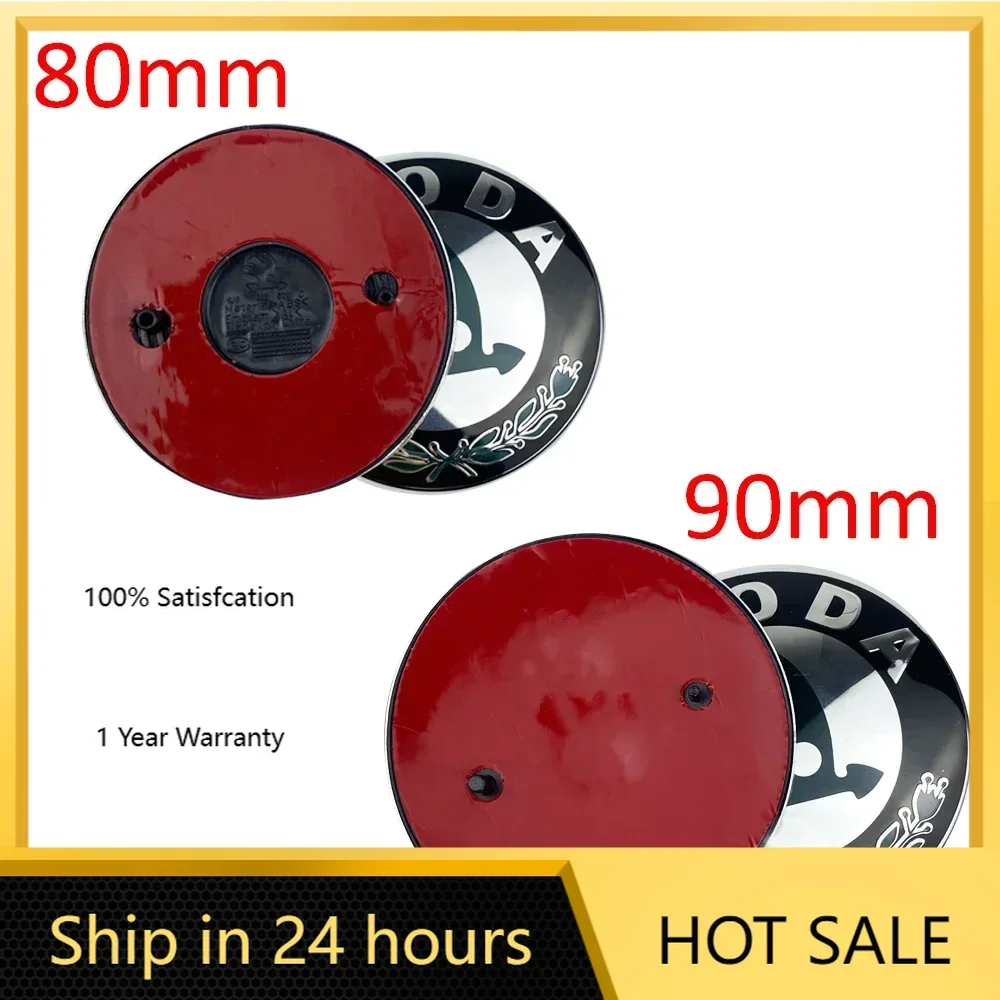 

Car Sticker 2025 Hot 2Pcs 80mm 90mm Emblem For Skoda Fabia 1 2 Octavia a7 RS Superb Rapid Yeti Karoq Vision Car Head Front Rear