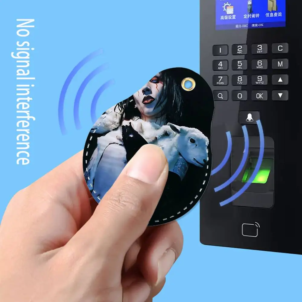 FOR Marilyn Manson For AirTag Case Card Sleeve Holder ID Credit Bank Access Keychain For Air Tag Shell