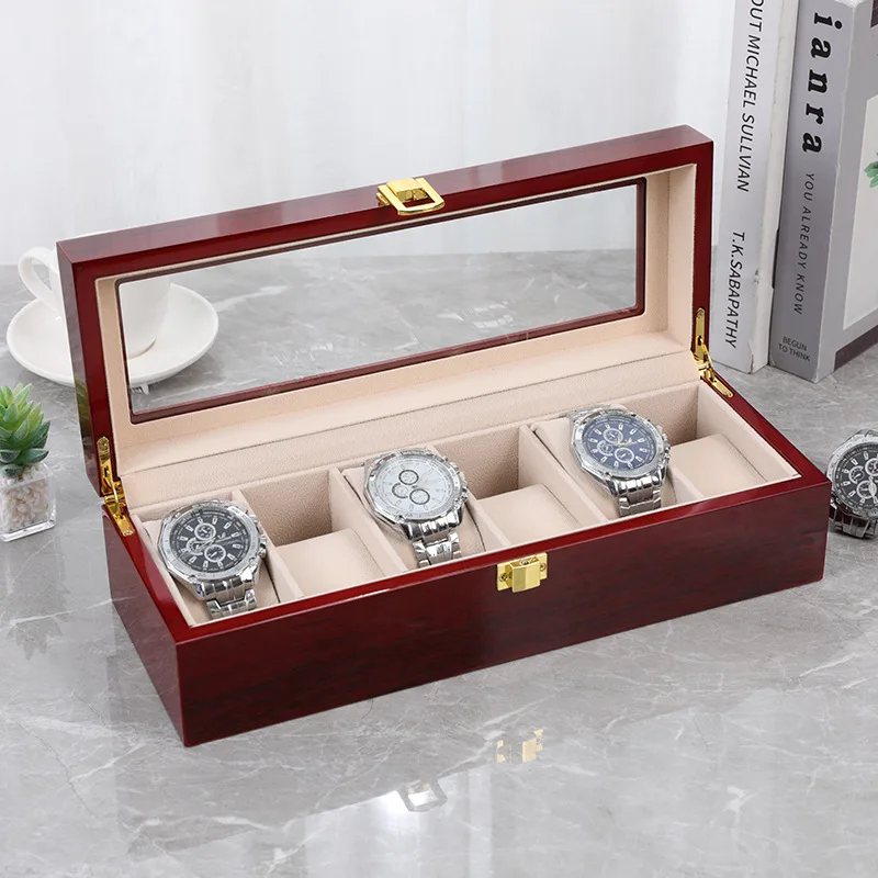 2/3/5/6/10/12 Grids Luxury Wooden Watch Box Watch Organizers  Wood Holder Boxes for Men Women Watches Jewelry Display