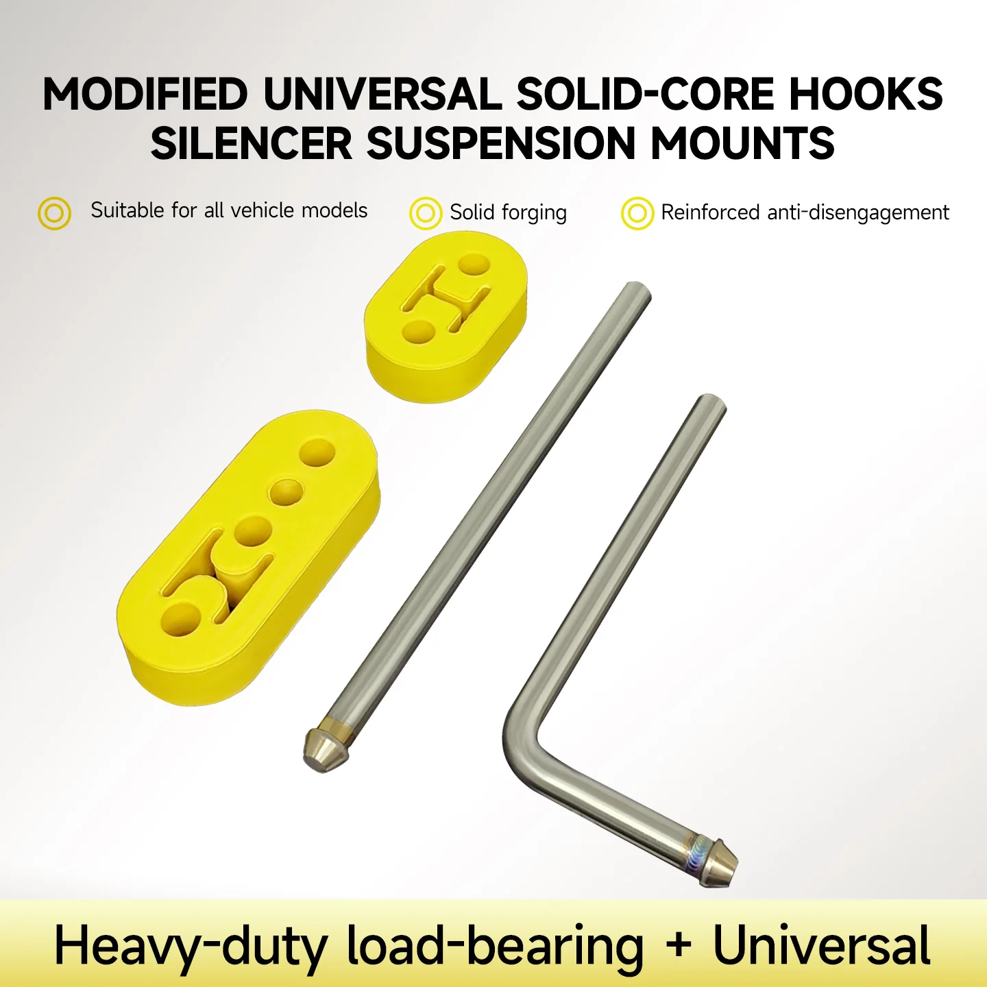 

Stainless steel 304 7-shaped 12mm diameter universal hook 12mm automotive exhaust pipe hanging rubber