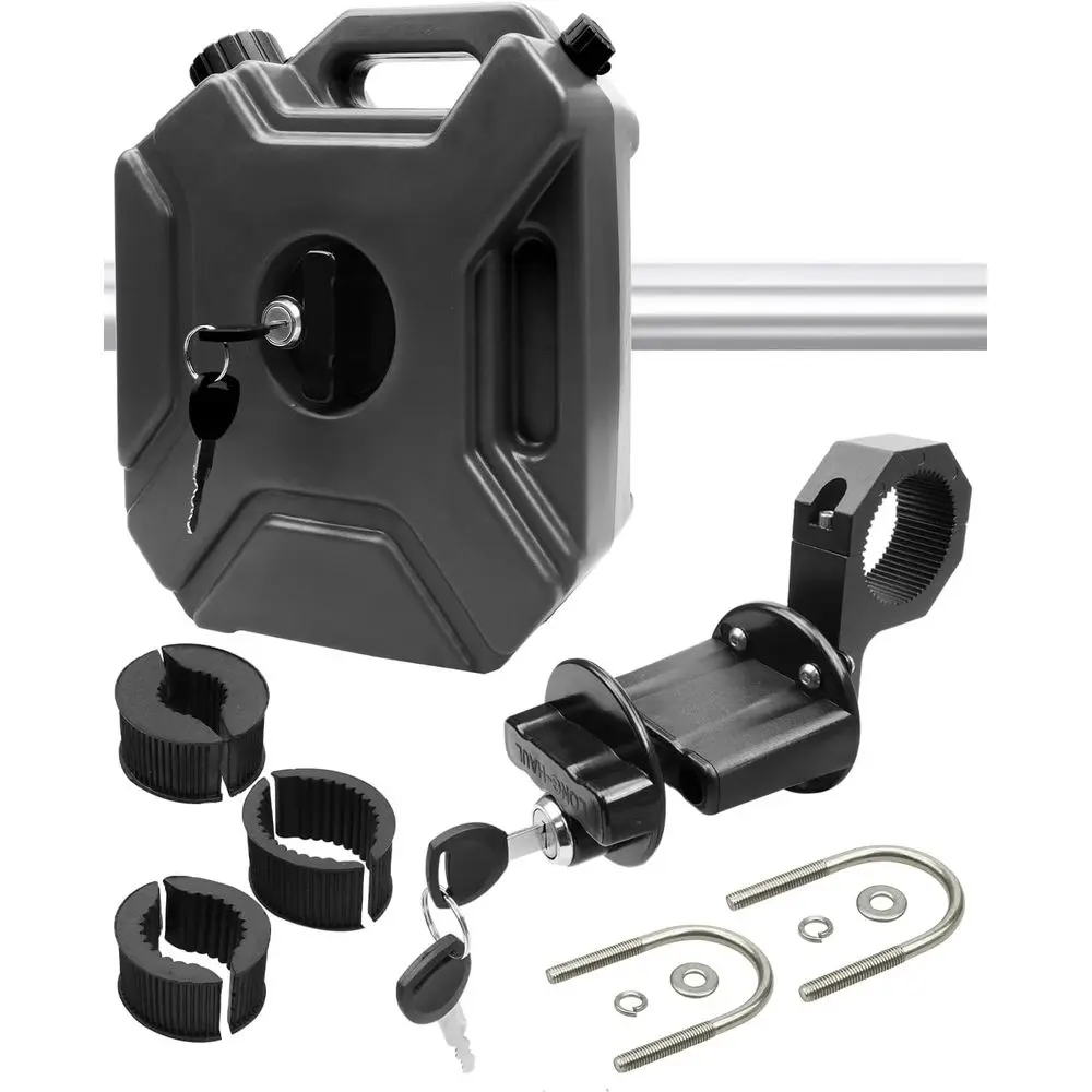 

Upgraded Tank with Locking Mounting Bracket or Motorcycle Car SUV ATV, Black