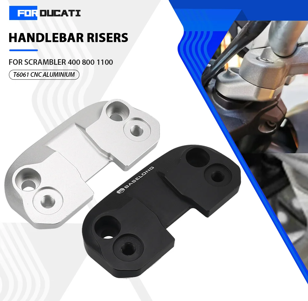 

Lift Height Handlebar Riser For Ducati Scrambler 400 800 1100 all year Motorcycle 25MM Higher and 22MM Offset HANDLEBAR RISER