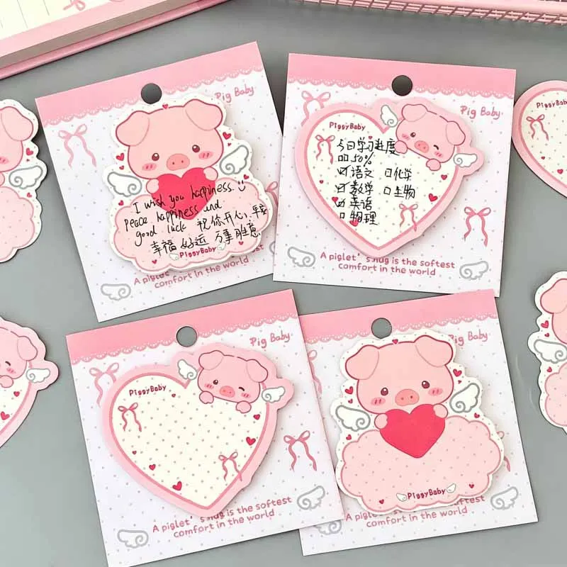 48pcs/lot Kawaii Pig Memo Pad Sticky Notes Cute Stationery Label Notepad Planner Sticker Post School Supply