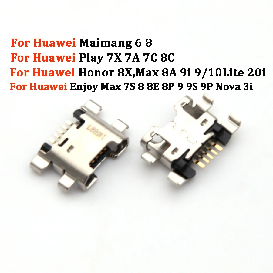 10-50PCS For Huawei Honor 10 Lite / Honor Play 7 7A 7X 8A 8C / Nova 3i USB Charging Dock Charge Socket Port Jack Plug Connector