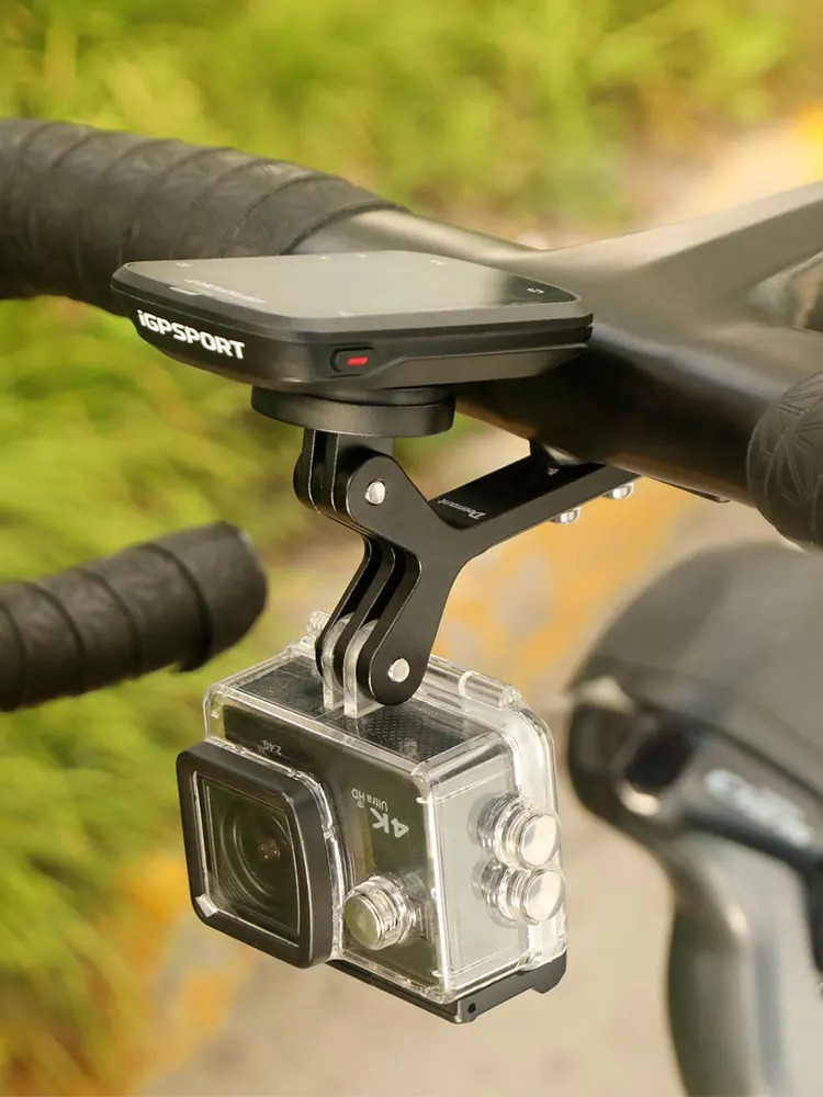AliExpress DEEMOUNT Deemount Double-Gopro 3-Fork Extension Stand Bicycle Computer Mount Holder Speedometer Bracket For DJI/Insta360/Gopro Camera DIY