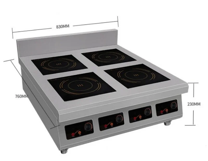 Commercial Restaurant Kitchen Equipment Electric Induction Cooker Stove With 6 Burners