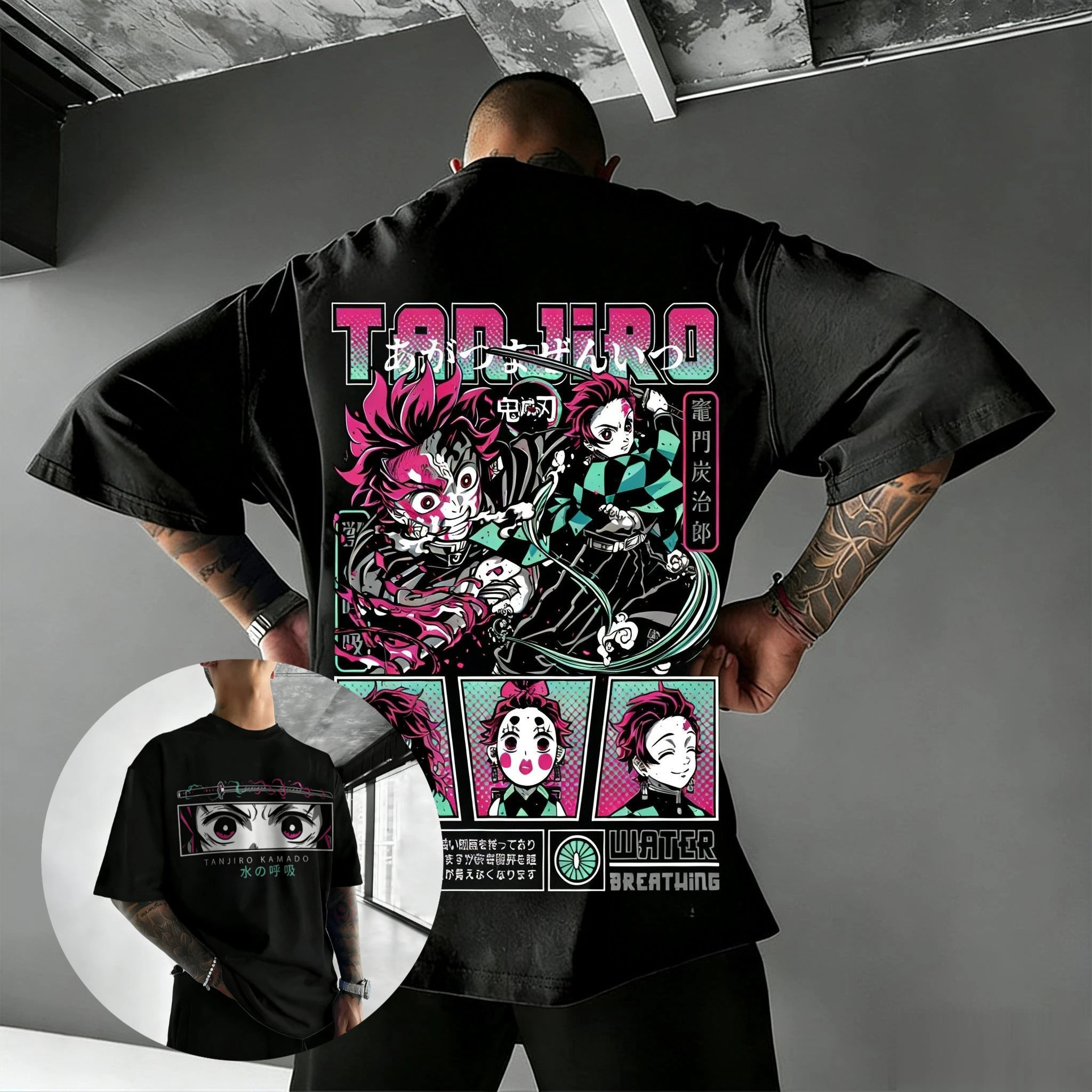Dämon Slayer Tanjiro Nezuko Anime Grafik T Shirt Männer Frauen 2026 Sommer Kurzarm T Lose Streetwear Casual Top Y2k Kleidung