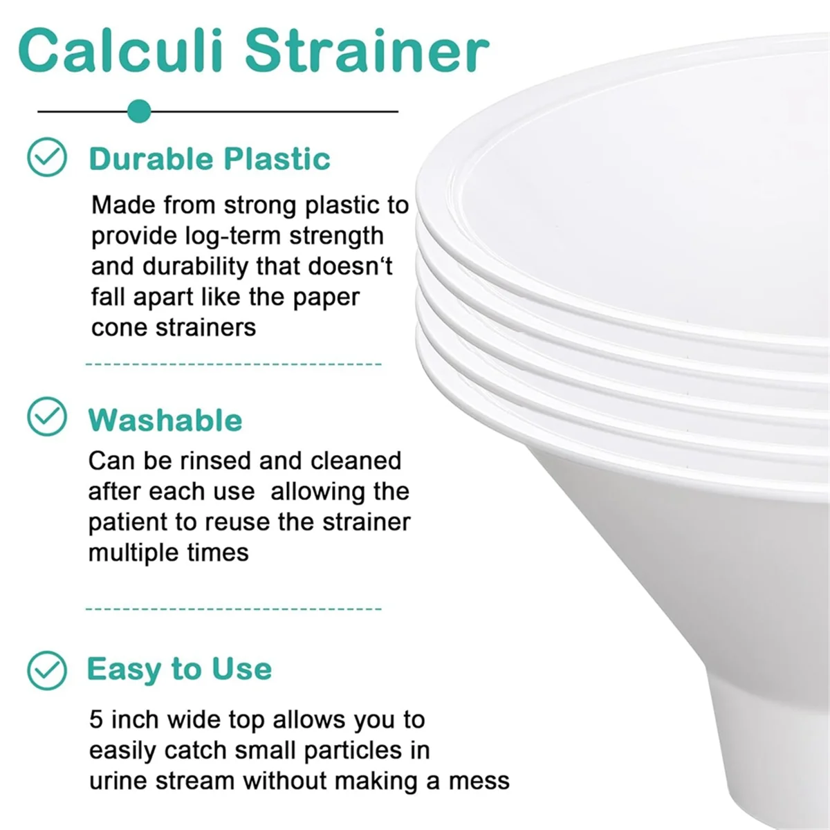 A002 12 Pcs Calculi Strainer Kidney Stone Strainer Collector Funnel with Mesh Screen Filters for Pee for Analysis Testing