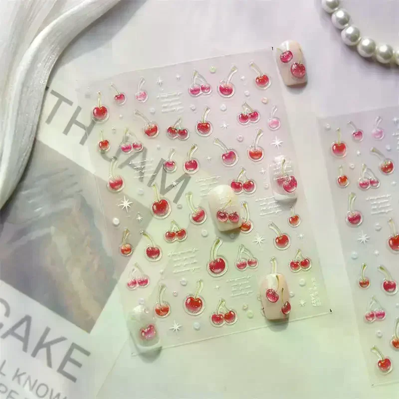 Autocollant d'art d'ongle de c - Nail Art Red Cherry avis et prix