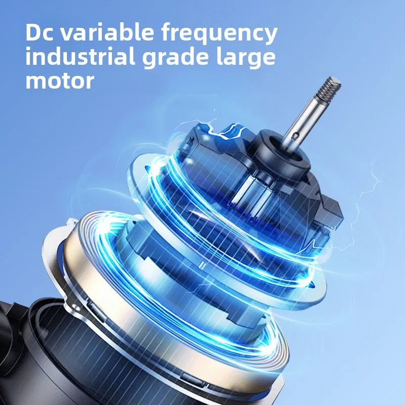 Industrial Electric Fan Large Wind Power DC Inverter Floor Standing Cylinder Ventilation Exhaust Fan 7 Blades Infinite Variable