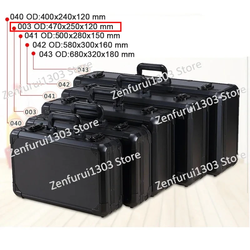 

SQ043A Big size anti-fall black matte Aluminum protective case for photographic equipment tool box organizer