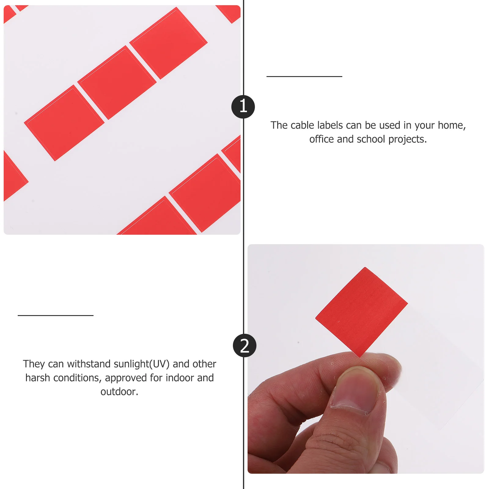 

5Pcs Cable Labels Self-Adhesive Tear Resistant Flexible Waterproof Cord Labels Tags for Office Home Network Wiring