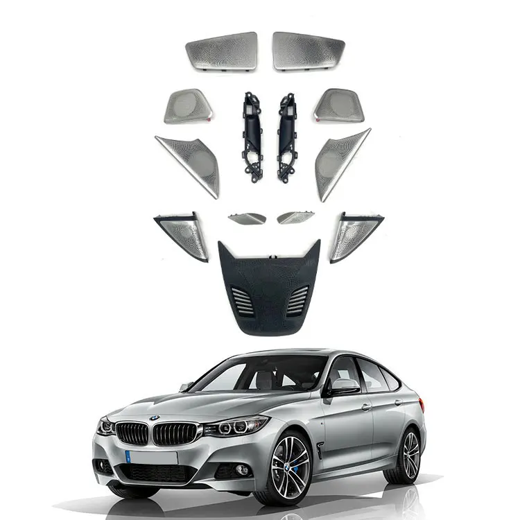 

For BMW 5 Series F10 2010-2017 Silvery Steel Door Audio Speaker Panel Cover Trim (For: BMW)