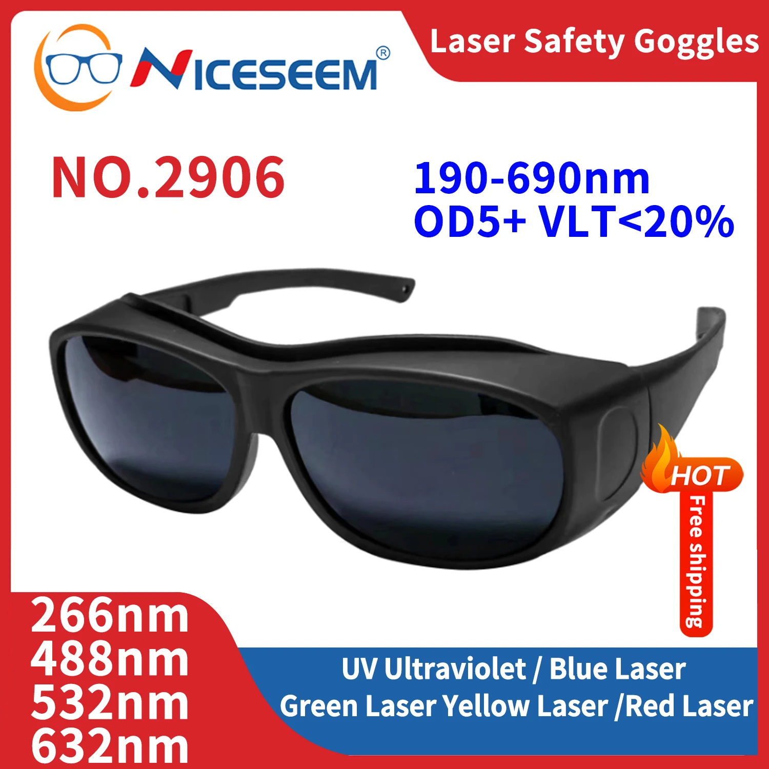 Laser Hair Removal CE OD6 UV IPI IR IPL FPV Infrared Welding Cutting Protective Glasses 1064nm Safety Goggles Work Free Shipping