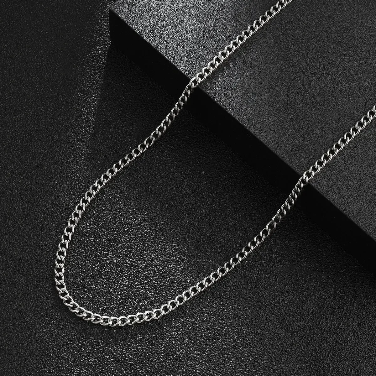 

100pcs/Lot Bulk Special Offer 3mm Stainless Steel Smooth Twist Side Chain Necklaces 60cm Basic Choker For DIY Jewelry Gifts