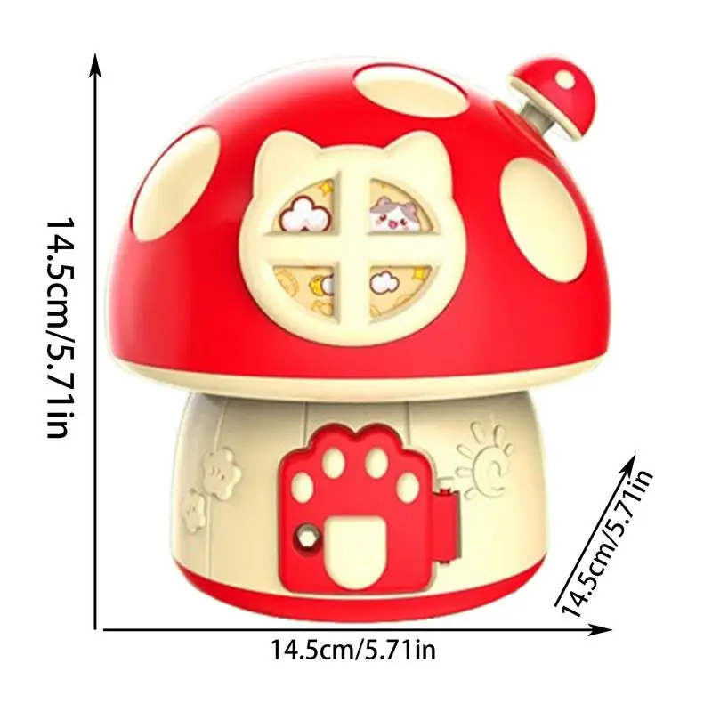 Mushroom Coin Bank Cartoon Money Saving Pot Creative Desktop Money Pot Cute Cash Saving Bank With Anti-Loss Key For Kids Aged 3