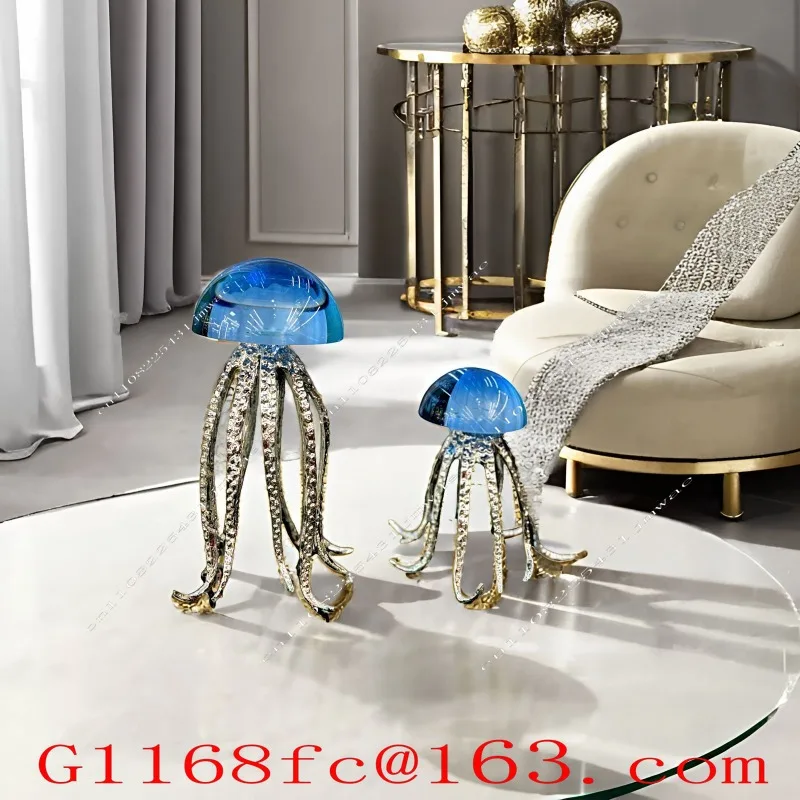Light Luxury Crystal Jellyfish Marine Art Theme Ornament