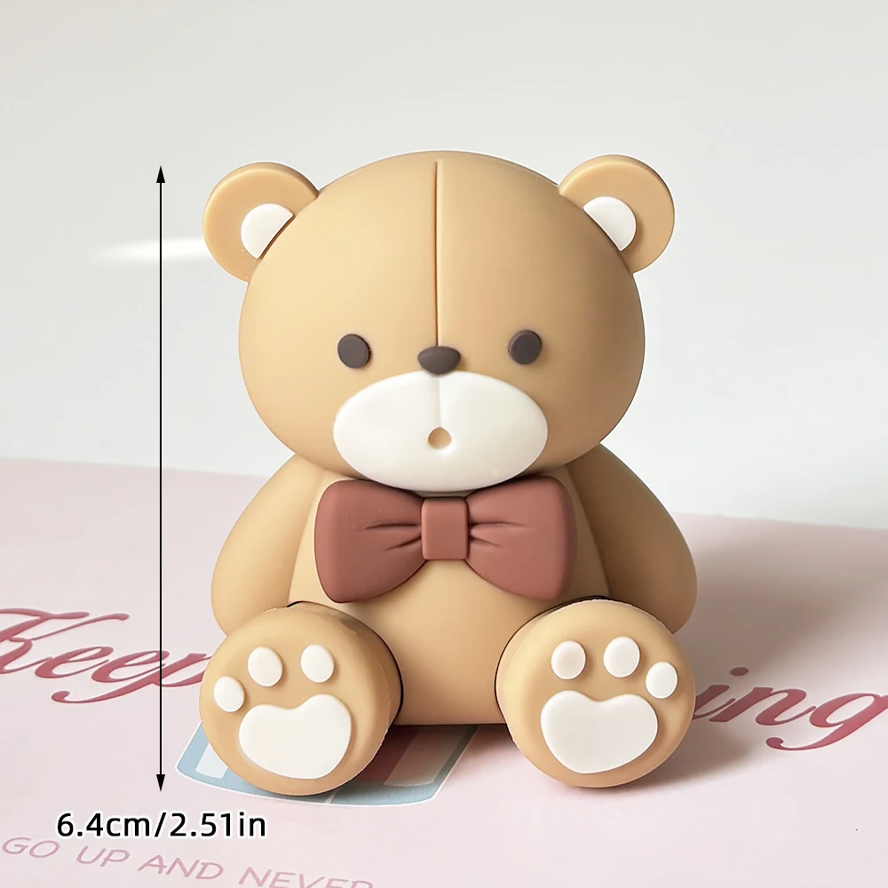 Baby Bär Kuchen Topper Cakecup Topper Mini Bär Kuchen Dekor für Geburtstag Baby Dusche Baby Junge Party Dekoration Blau Braun Rosa – Detail 16