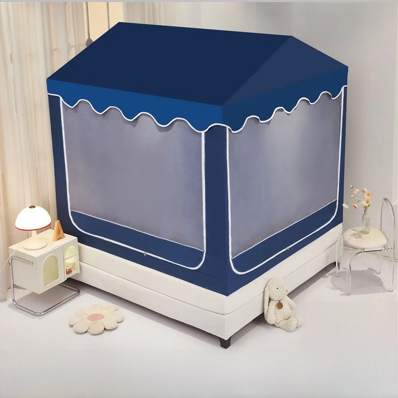 Princess Style Mosquito Net Dustproof Three Door Design Light Blocking Anti Fall Home Use Polyester Fiber Breathable Mosquito...