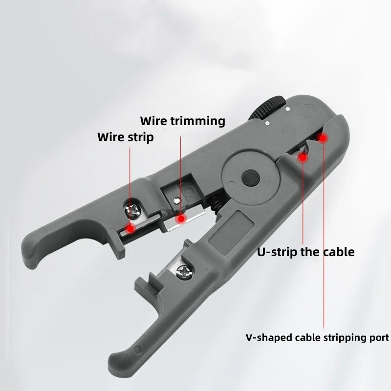 Multifunctional Coaxial Cable Stripper Wire Stripper Network Wire Clipper Video Wire Rotary Peeling Network Tool Hand Tools