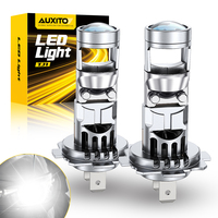 AUXITO 2Pcs H7 LED Projector Car Headlight Bulbs Lens 20000LM 7035 CSP Chips Turbo LED H7 Diode Bulb 12V For Left-Hand Drive Car