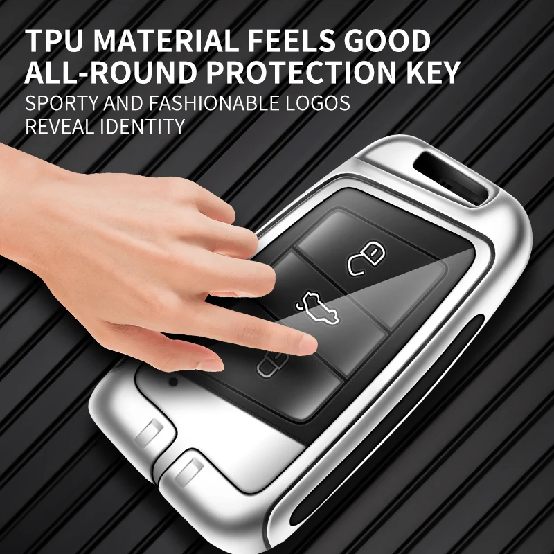 Zinc Alloy Leather Car Remote Key Case Capa Titular Shell Fob para Skoda Karoq Proteção Chaveiro Buckle Keyless Acessórios