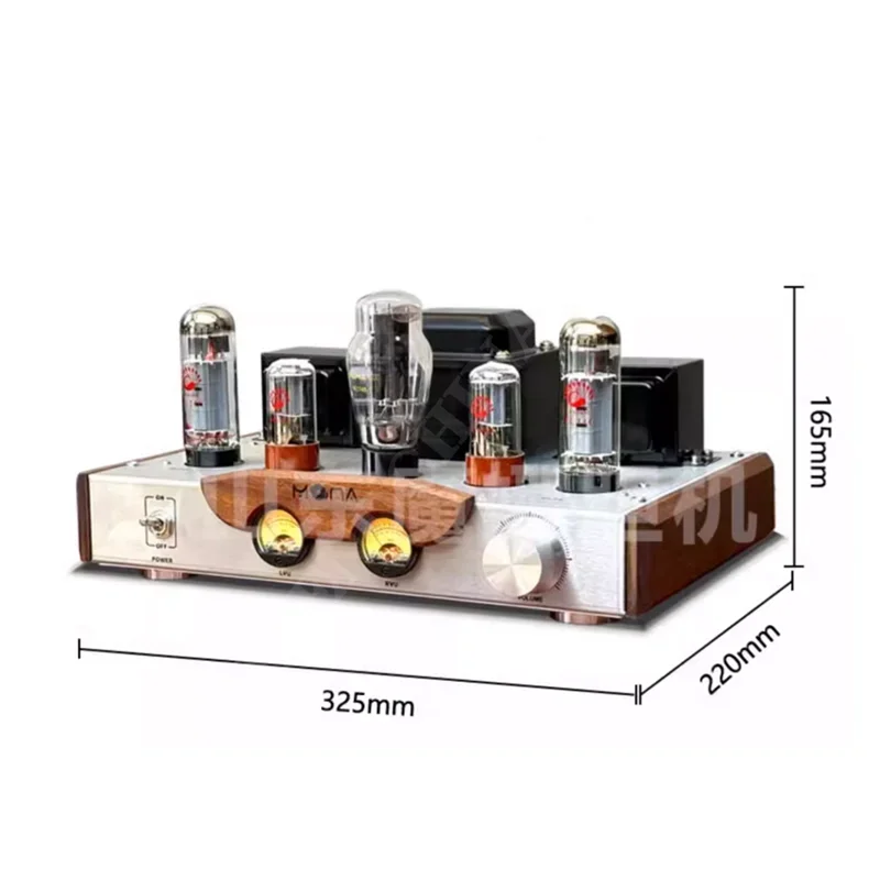 Amplifier Tabung M-122 MONA HIFI EL34 Single End Kelas A High Fidelity BT Vacuum Tube Amplifier 8W+8W 4ohm/8ohm